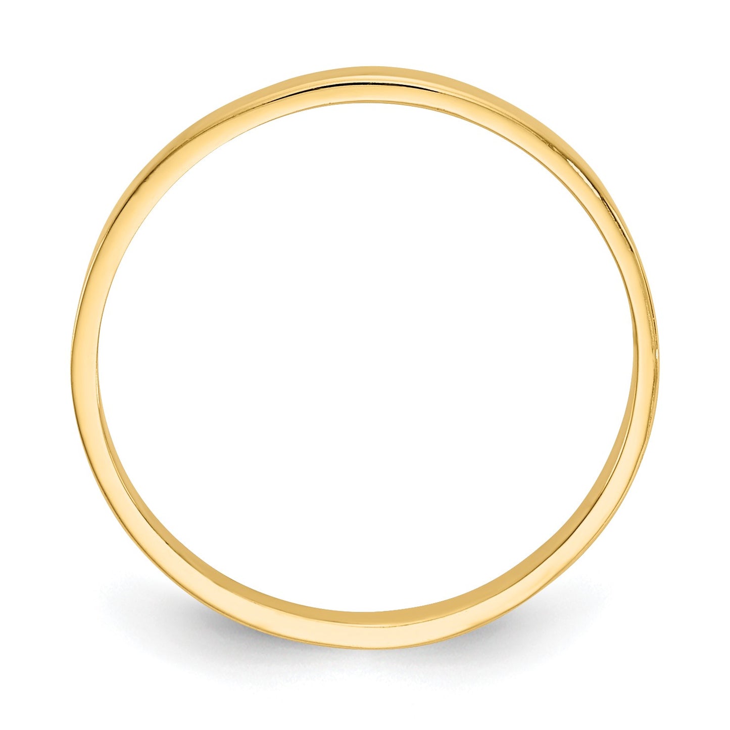 14K High Polished 1mm Flat Band Size 3 Baby / Childs Ring