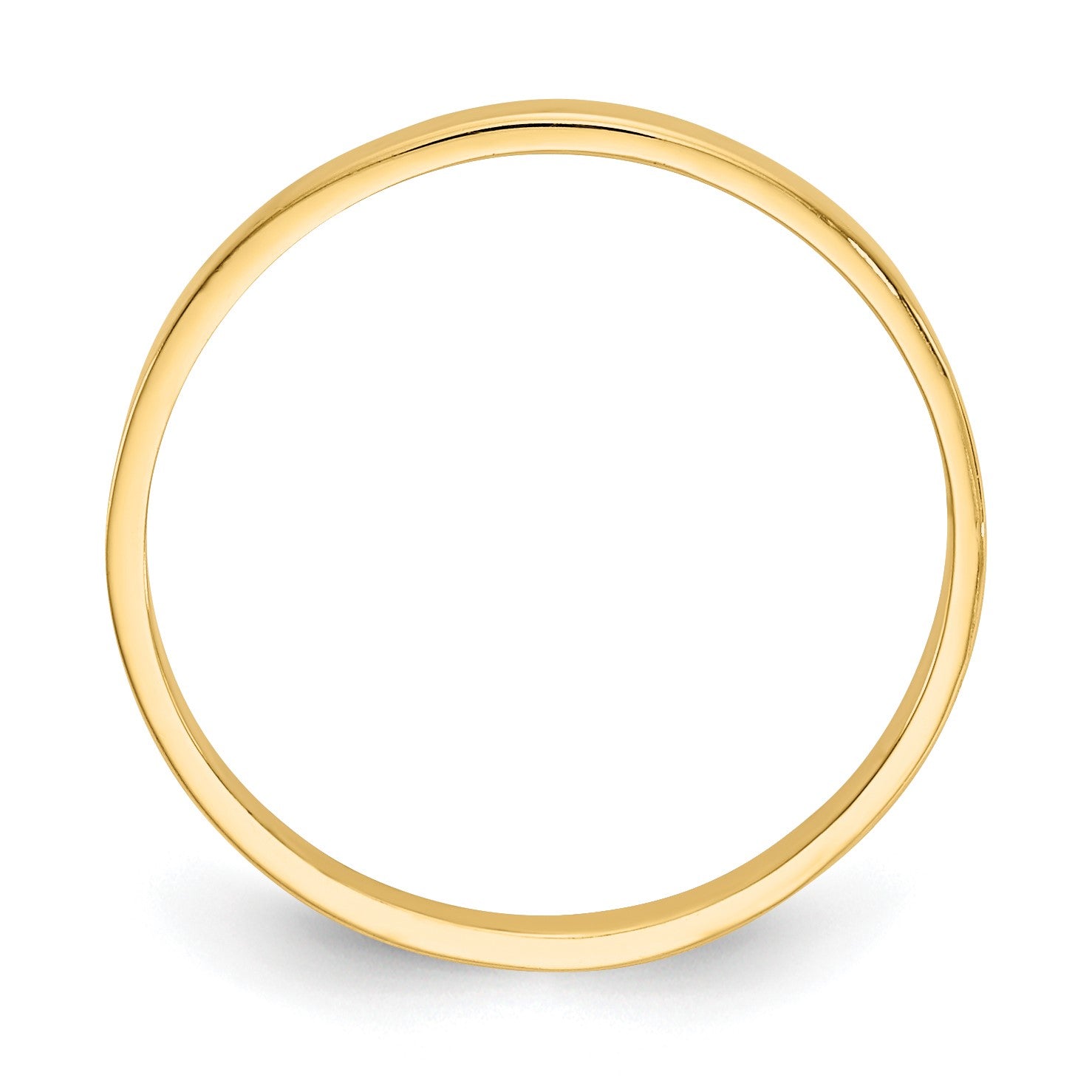 14K High Polished 1mm Flat Band Size 3 Baby / Childs Ring