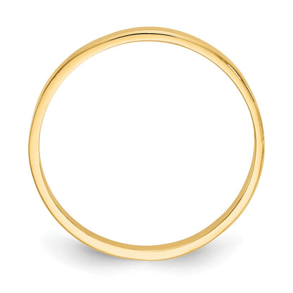14K High Polished 1mm Flat Band Size 3 Baby / Childs Ring