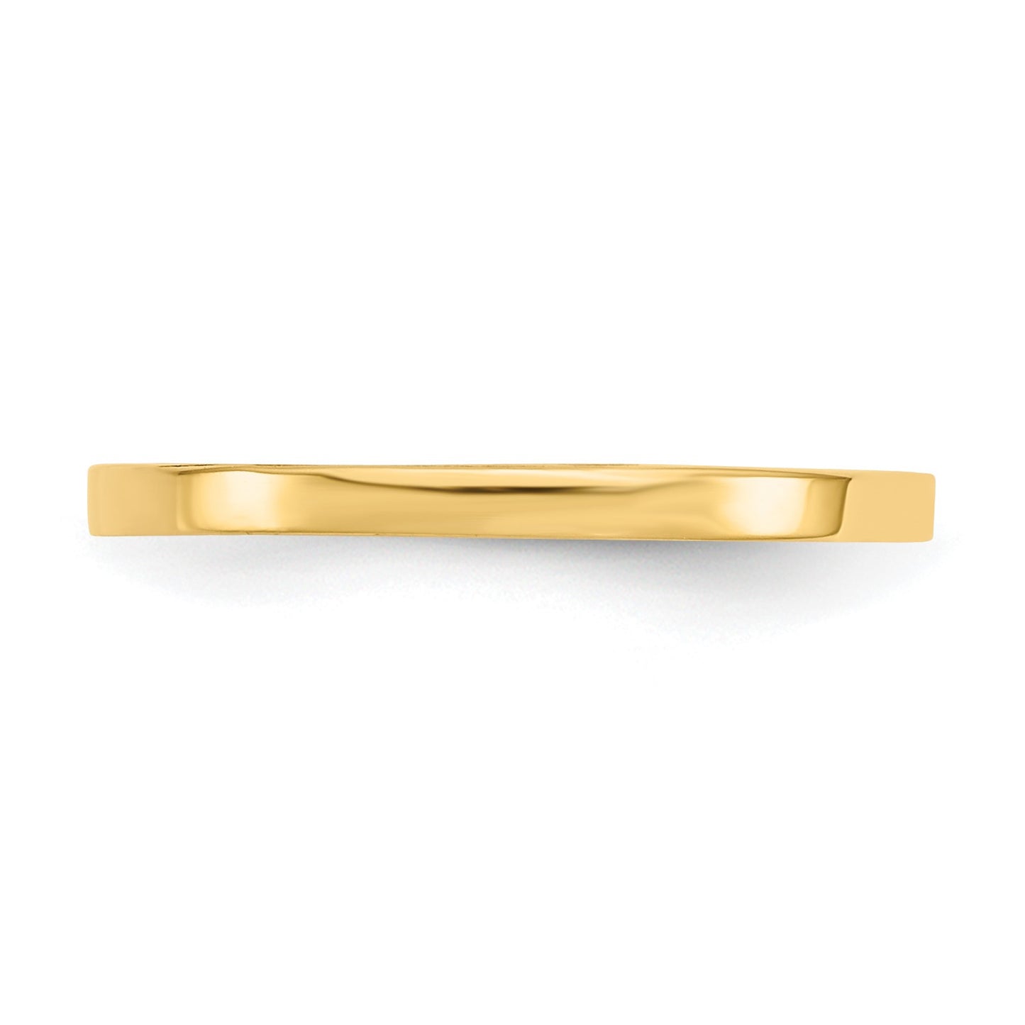 14K High Polished 1mm Flat Band Size 3 Baby / Childs Ring