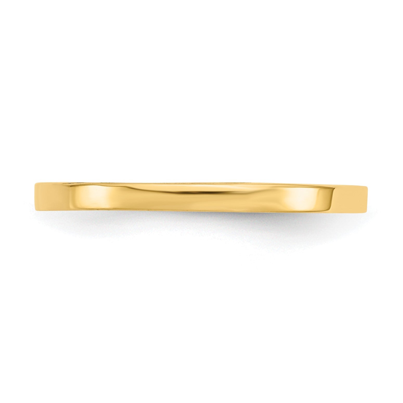 14K High Polished 1mm Flat Band Size 3 Baby / Childs Ring