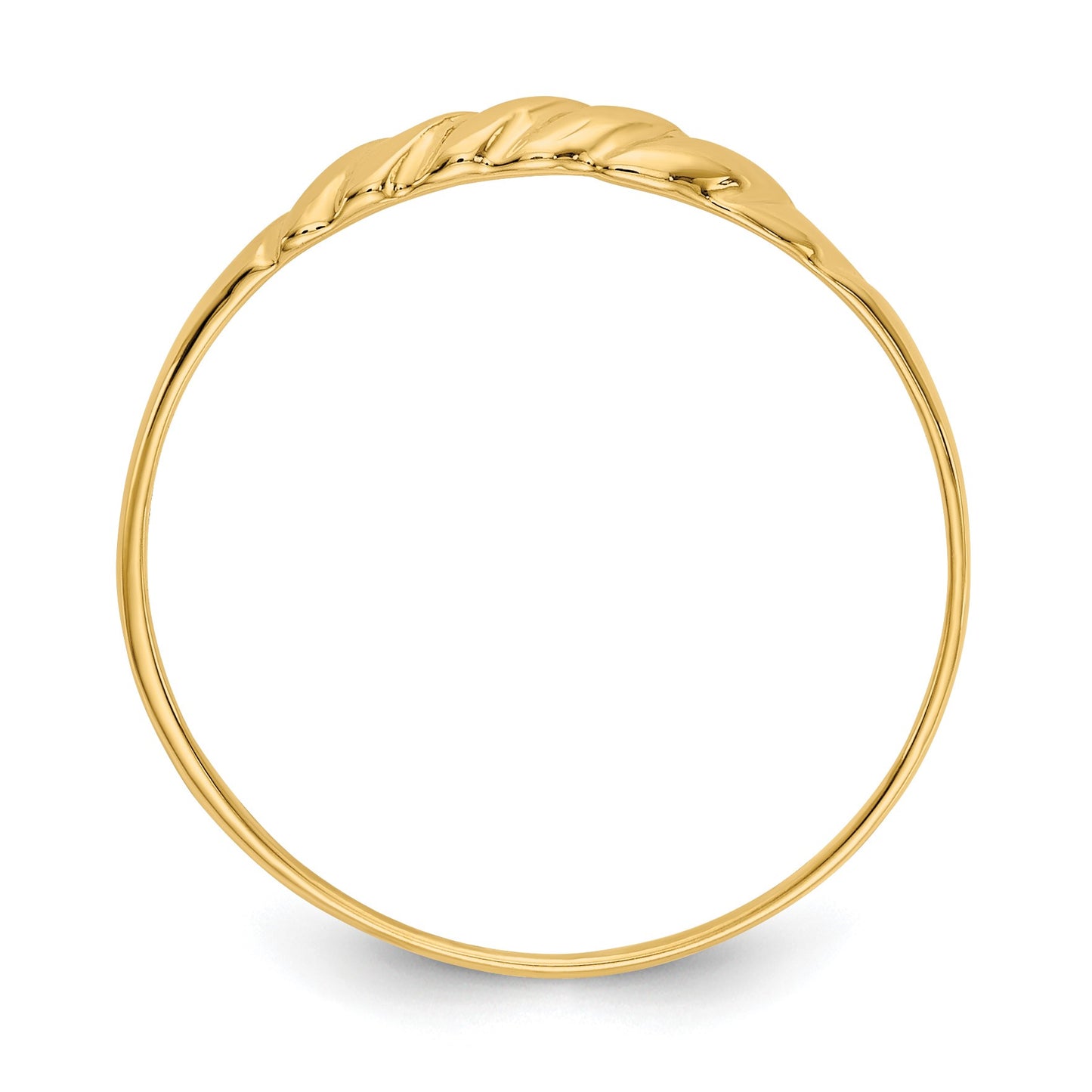 14K Ridged Dome Ring