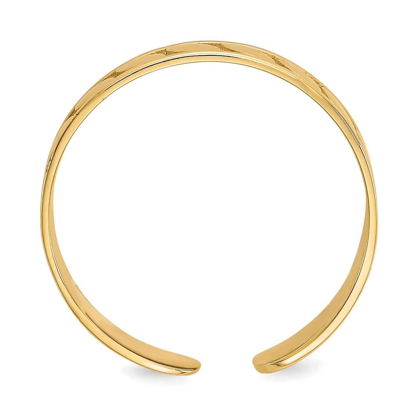14k 4mm Leaf Design Toe Ring