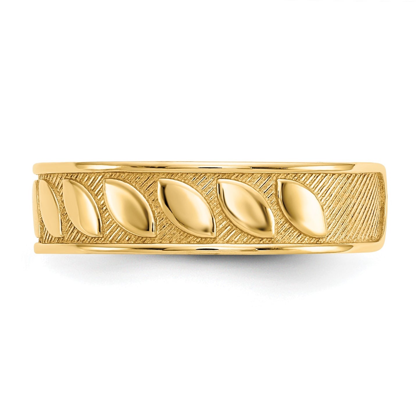 14k 4mm Leaf Design Toe Ring