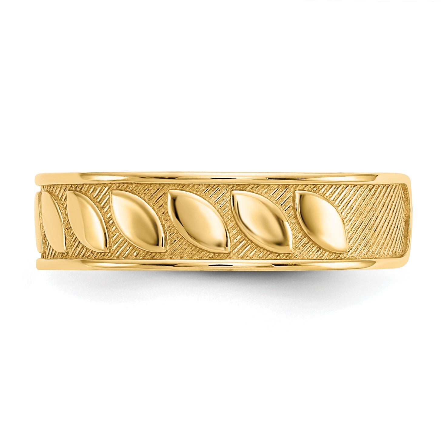14k 4mm Leaf Design Toe Ring
