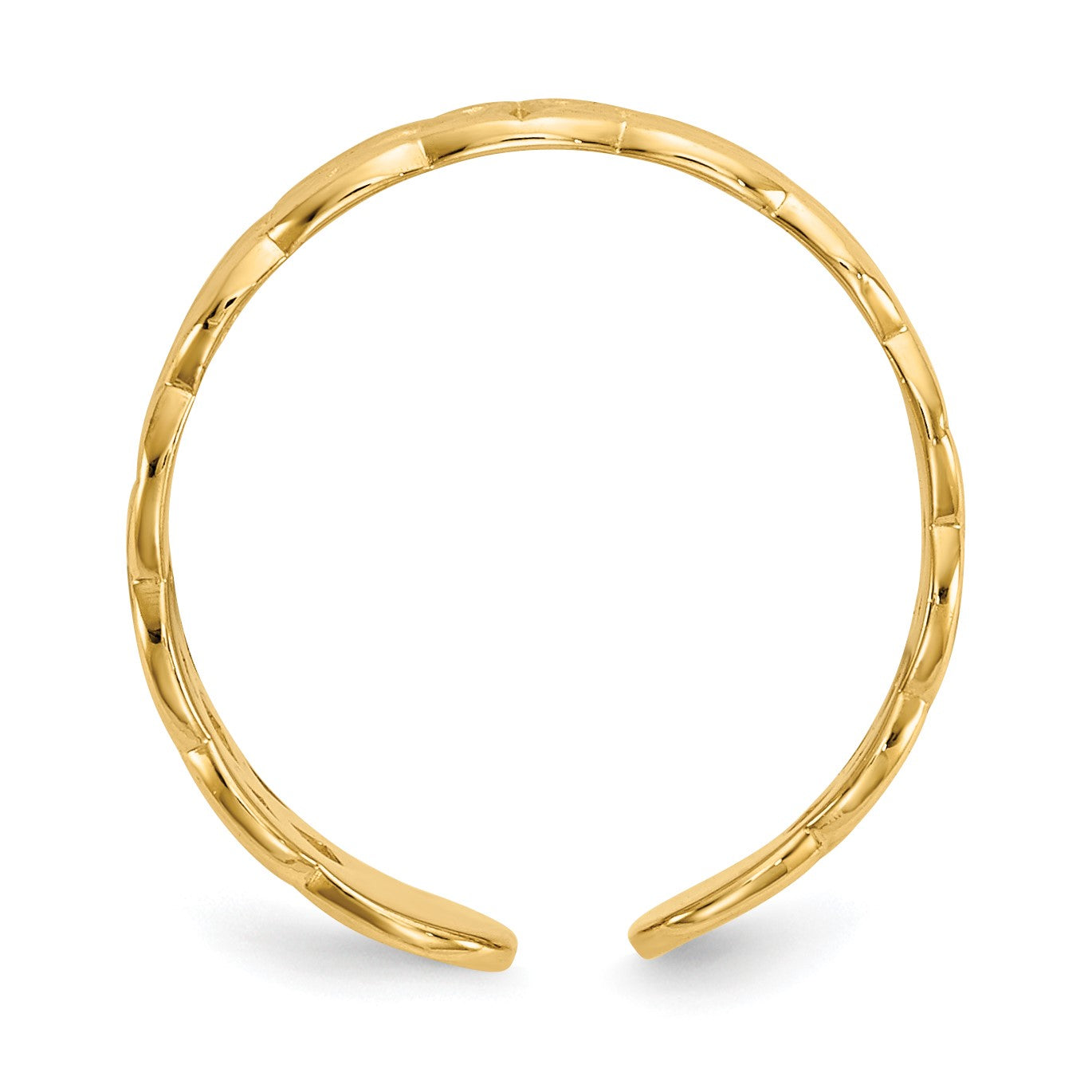 14k Polished Celtic Knot Toe Ring