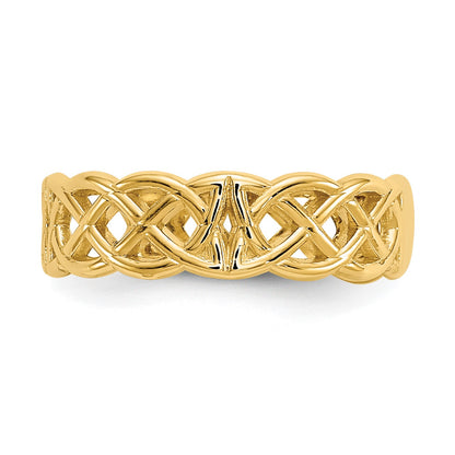 14k Polished Celtic Knot Toe Ring