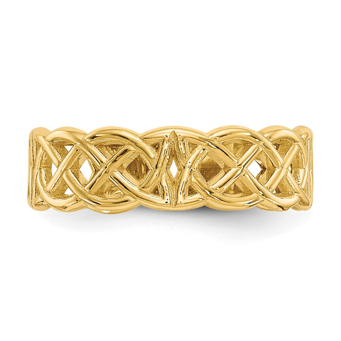 14k Polished Celtic Knot Toe Ring