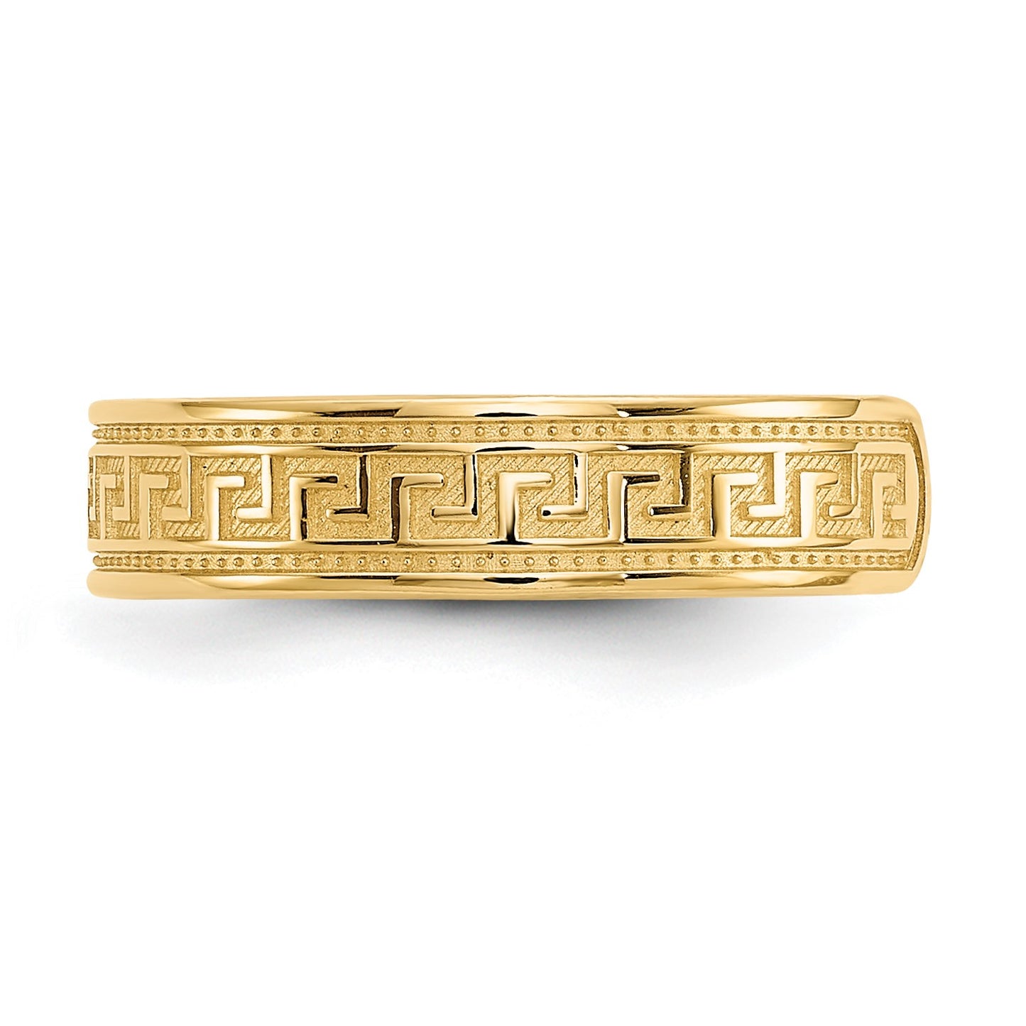 14k 4mm Greek Key Toe Ring