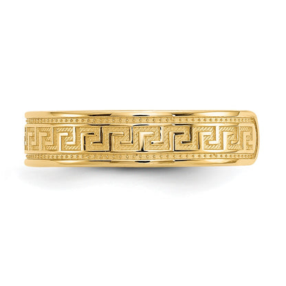 14k 4mm Greek Key Toe Ring