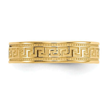 14k 4mm Greek Key Toe Ring