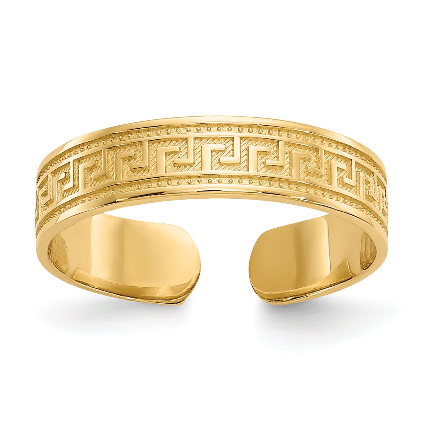 14k 4mm Greek Key Toe Ring