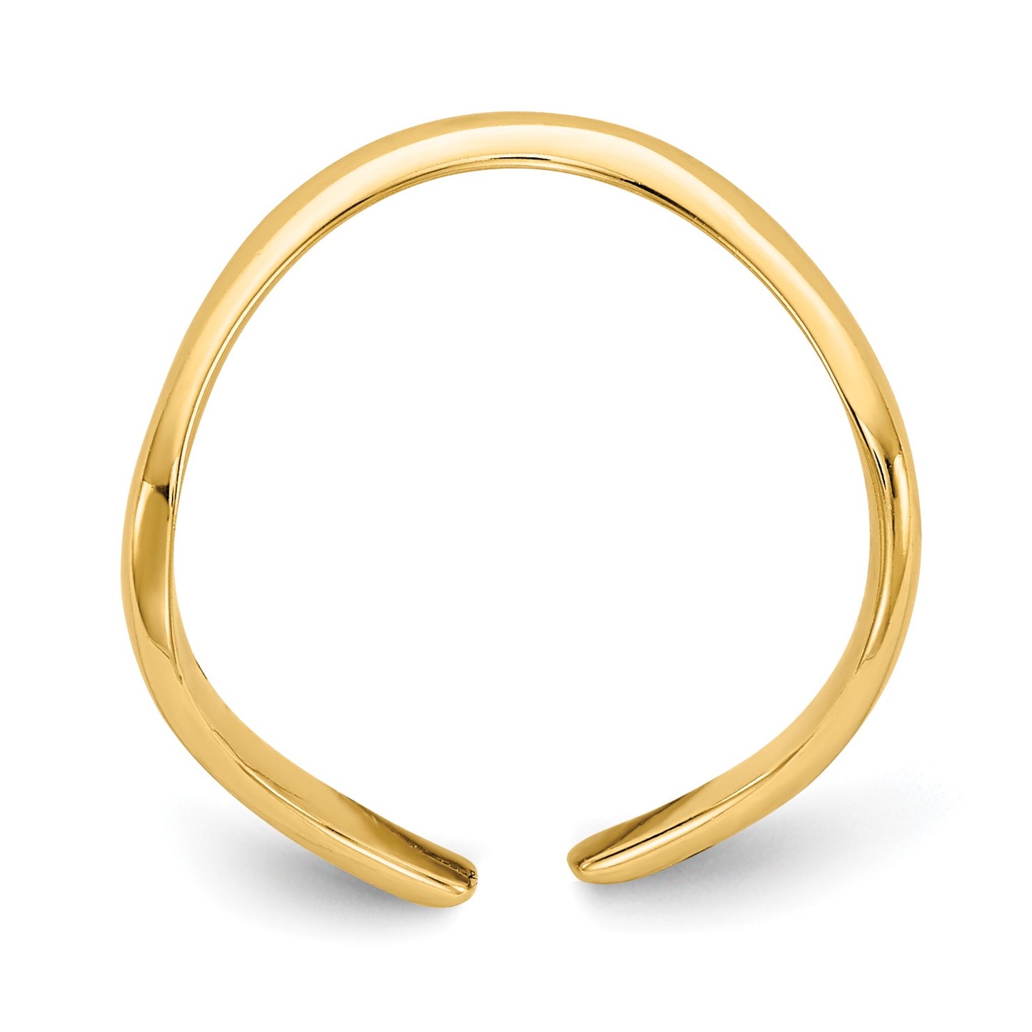 14k Polished Curved Toe Ring