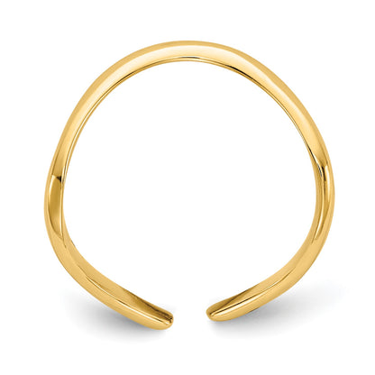 14k Polished Curved Toe Ring