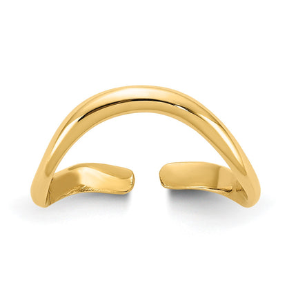 14k Polished Curved Toe Ring