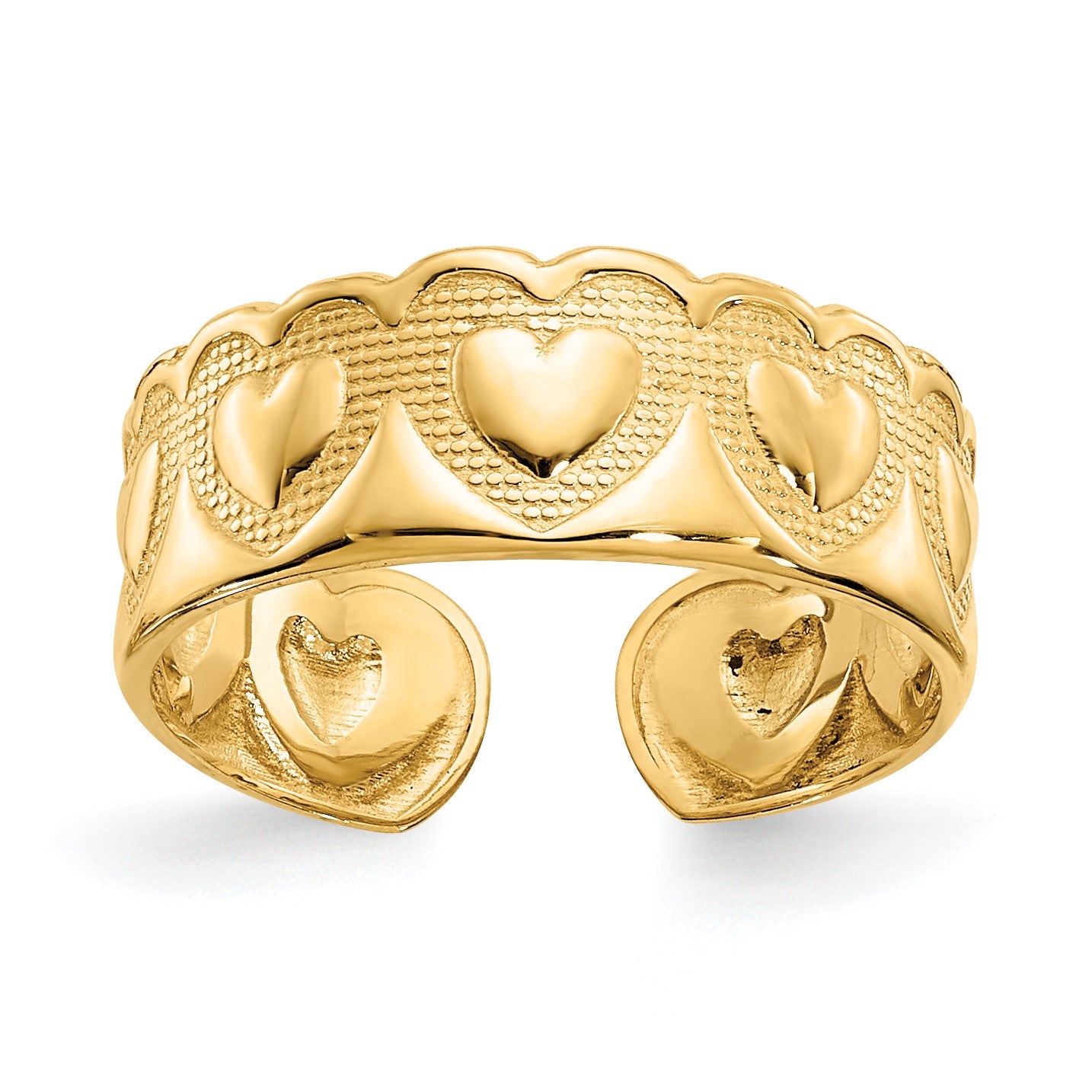 14k Heart Toe Ring