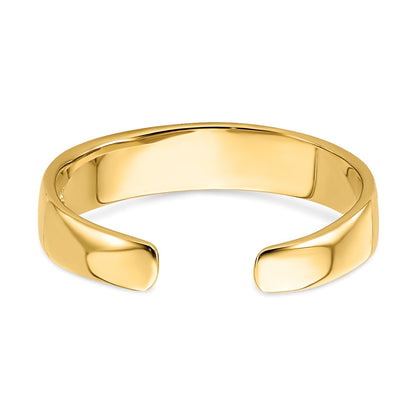 14K Adjustable Polished 3mm Band Toe Ring