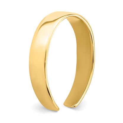 14K Adjustable Polished 3mm Band Toe Ring