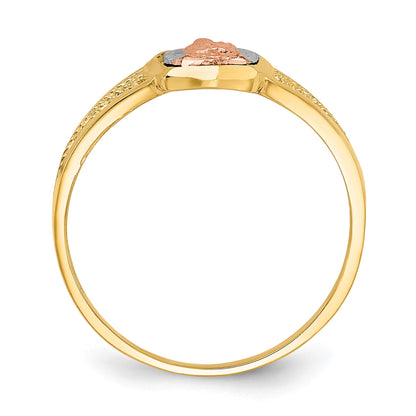 14k Two-tone with White Rhodium Our Lady of Guadalupe Ring