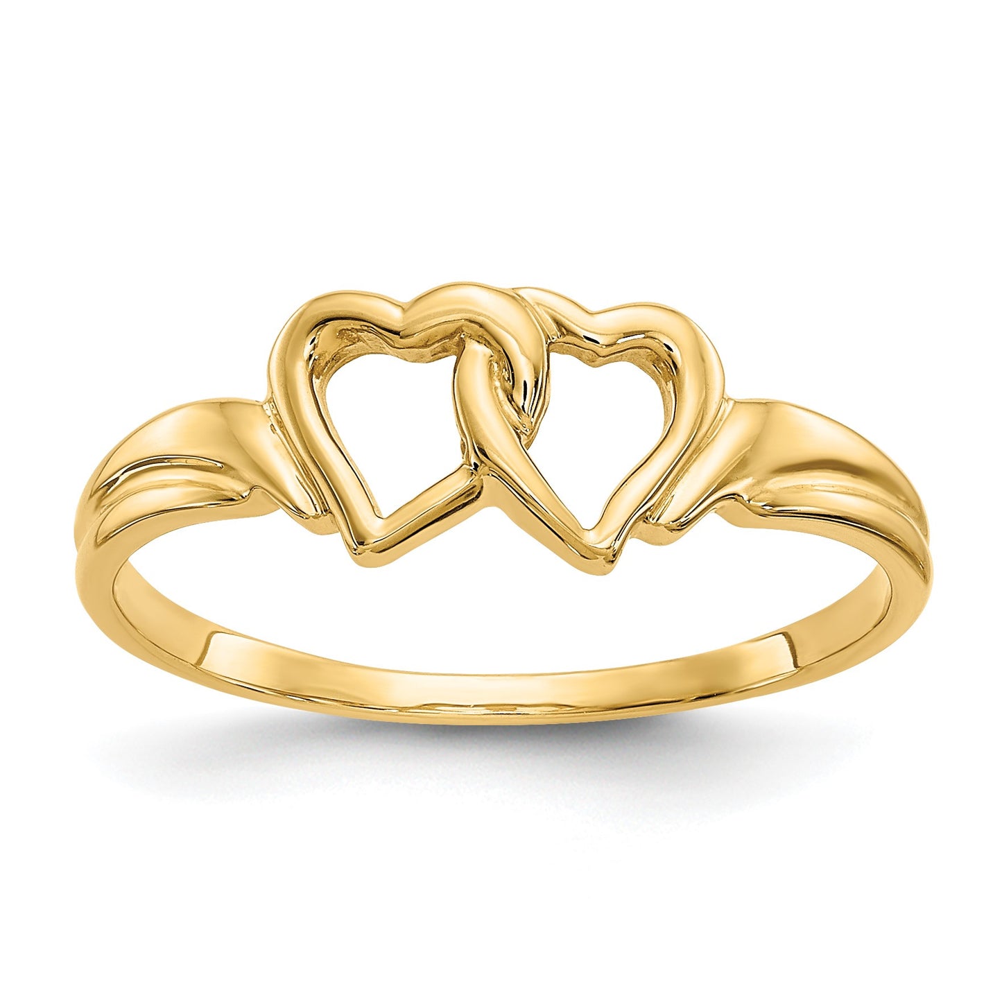 14K Two Intertwined Hearts Ring
