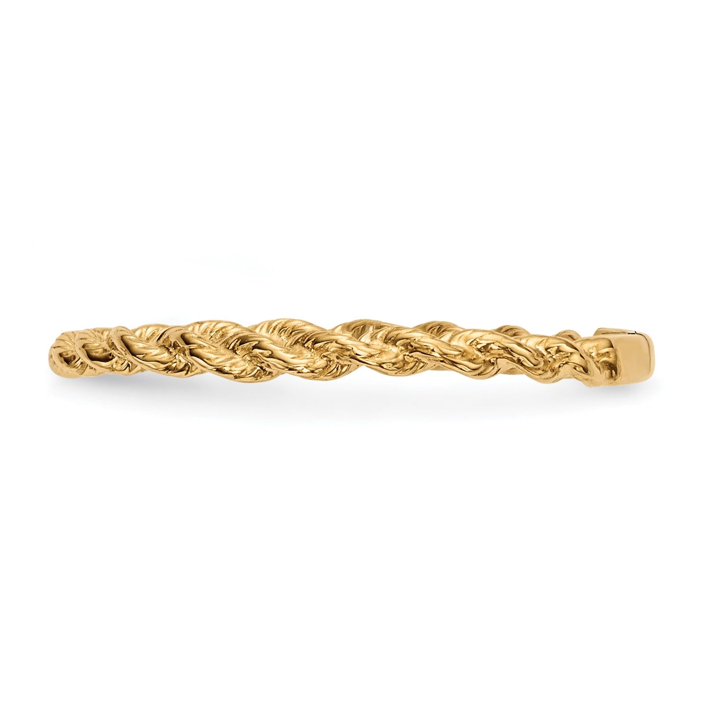 14k Polished Twisted Rope Ring Size 4