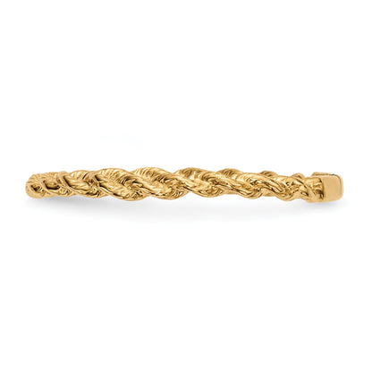 14k Polished Twisted Rope Ring Size 4