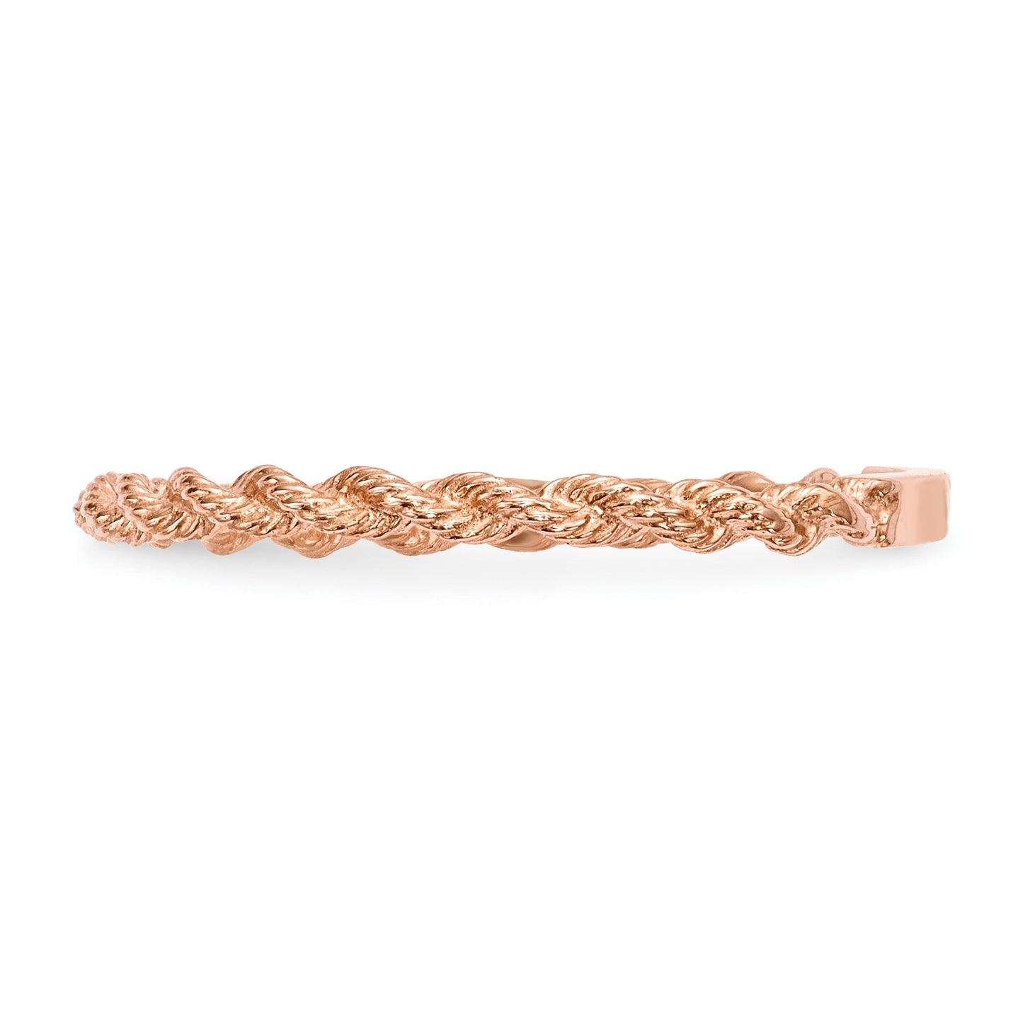 14k Rose Gold Polished Twisted Rope Ring
