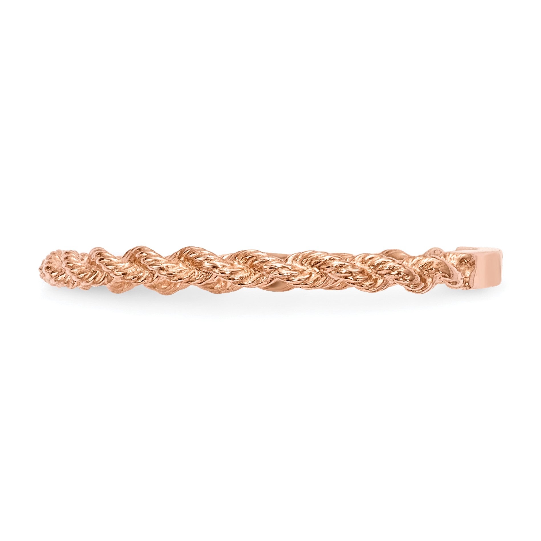 14k Rose Gold Polished Twisted Rope Ring