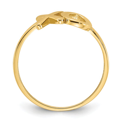 14k Polished X-O Ring