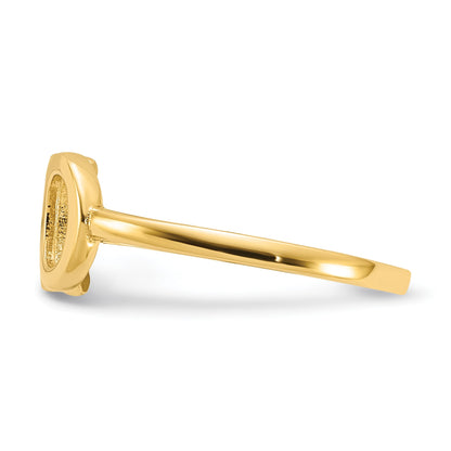 14k Polished X-O Ring