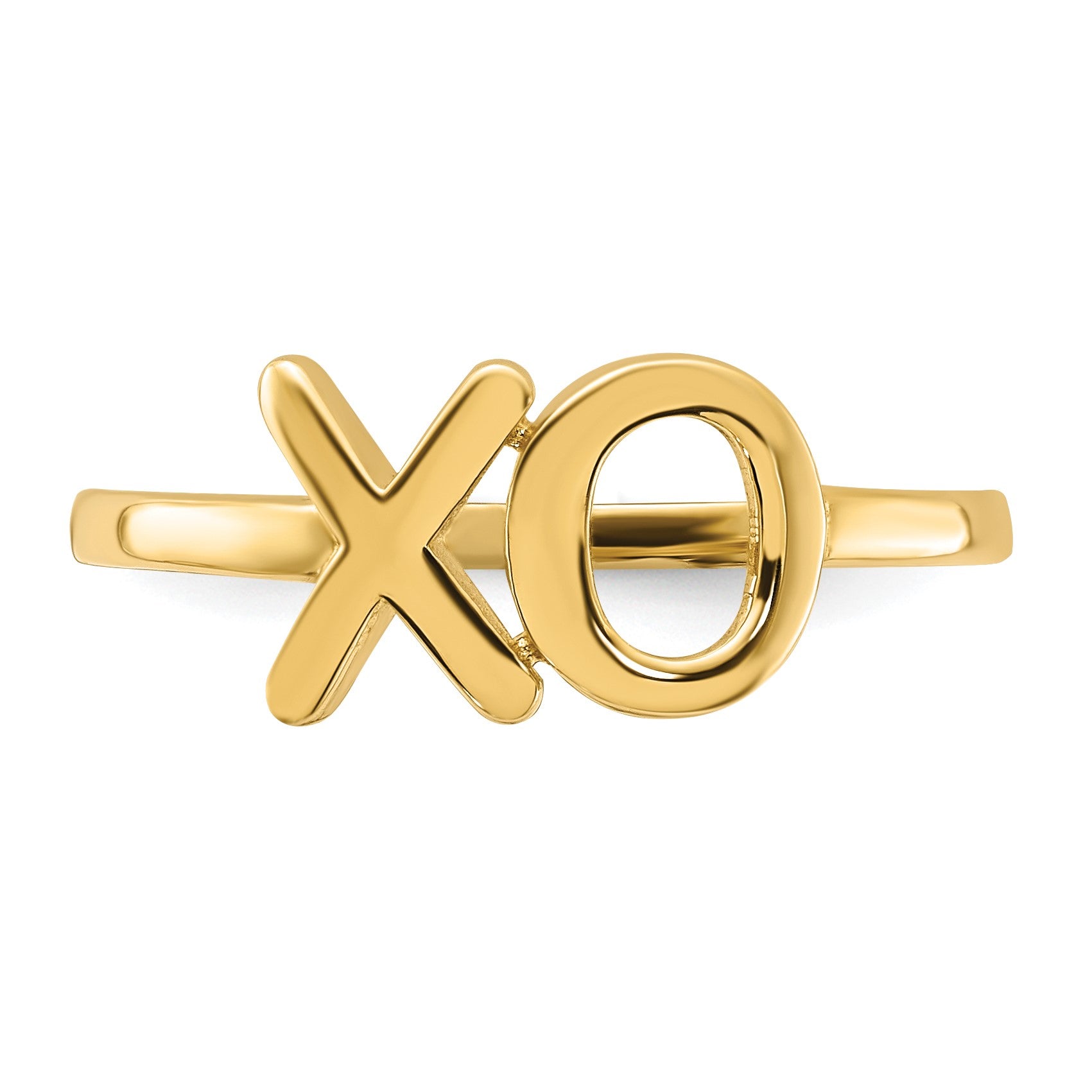 14k Polished X-O Ring