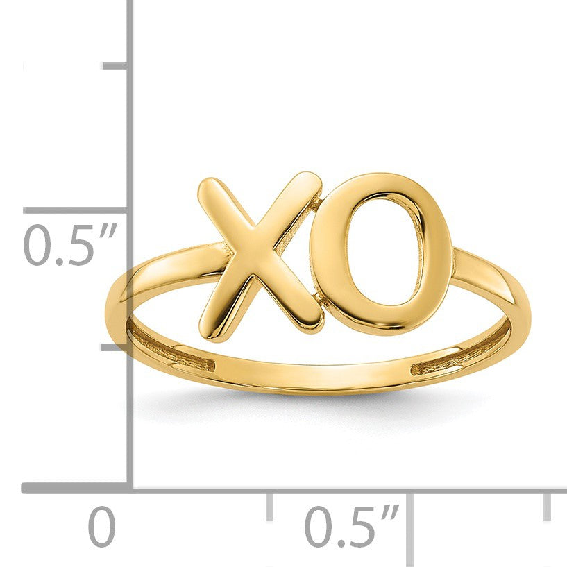 14k Polished X-O Ring