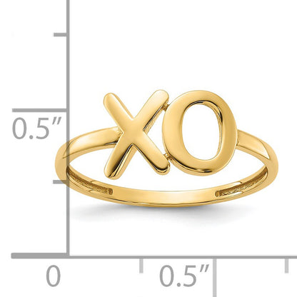 14k Polished X-O Ring