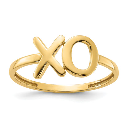 14k Polished X-O Ring
