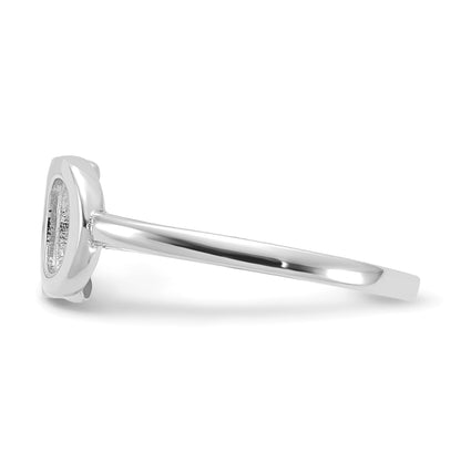 14k White Gold Polished X-O Ring