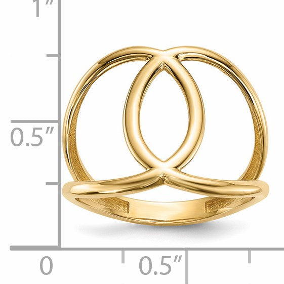 14k Polished Oval Ring