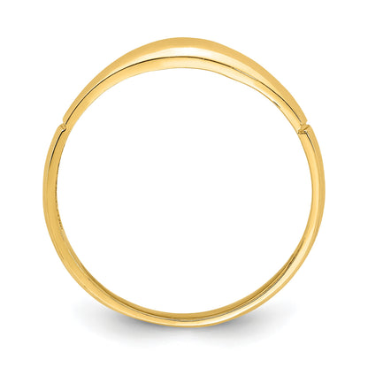 14K Diamond-cut Domed Band Ring