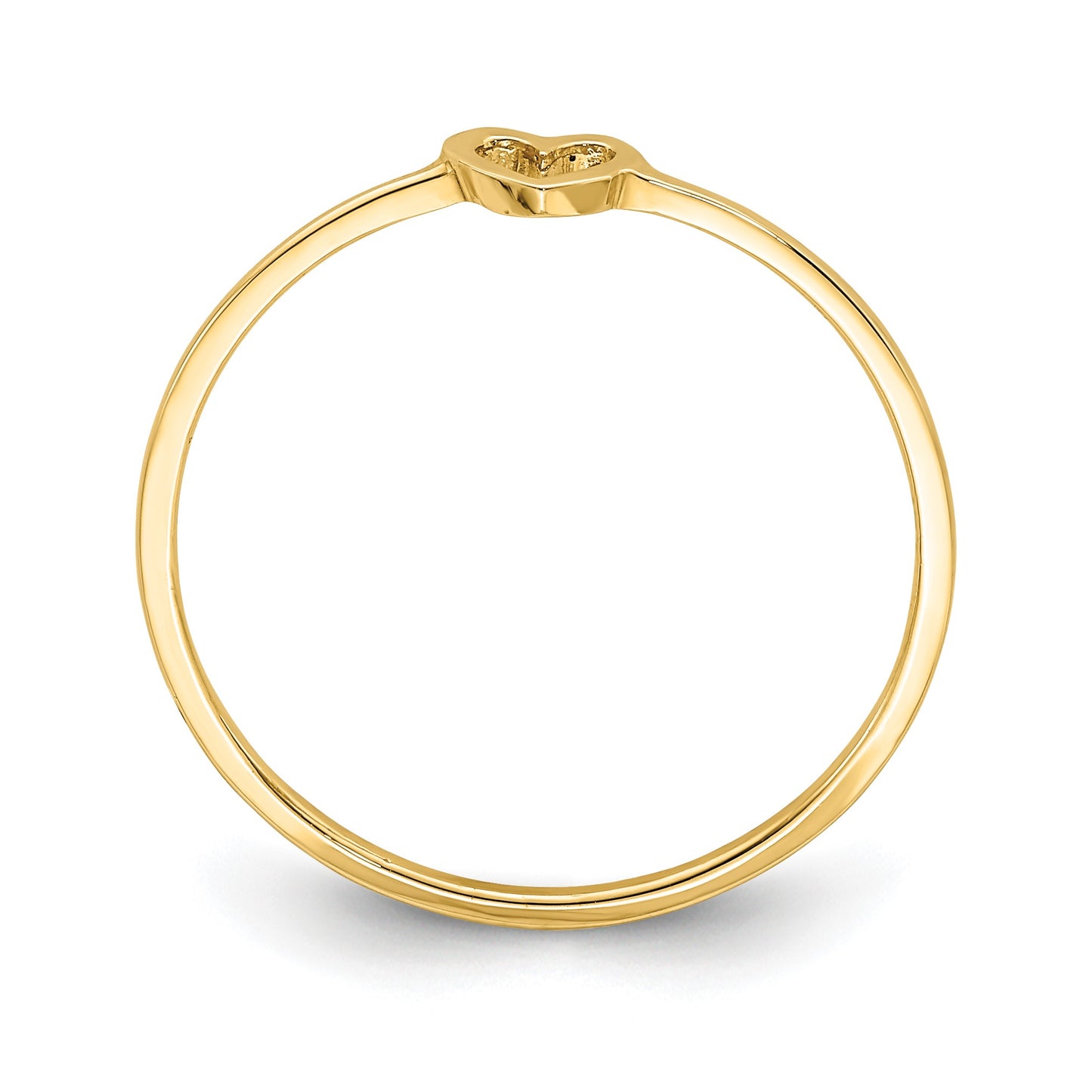 14K Polished Size 7 Heart Ring