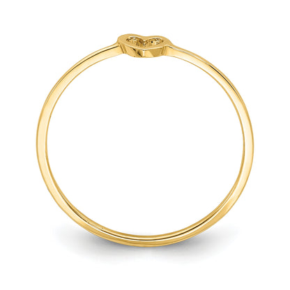14K Polished Size 7 Heart Ring