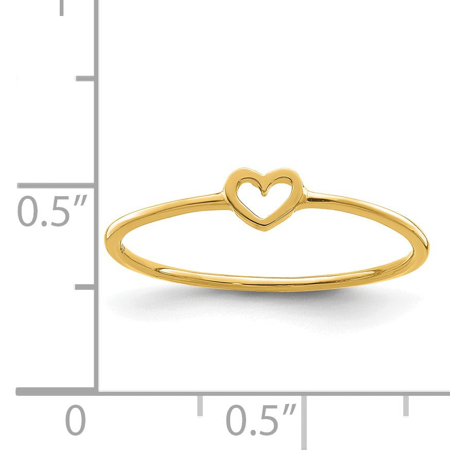 14K Polished Size 7 Heart Ring
