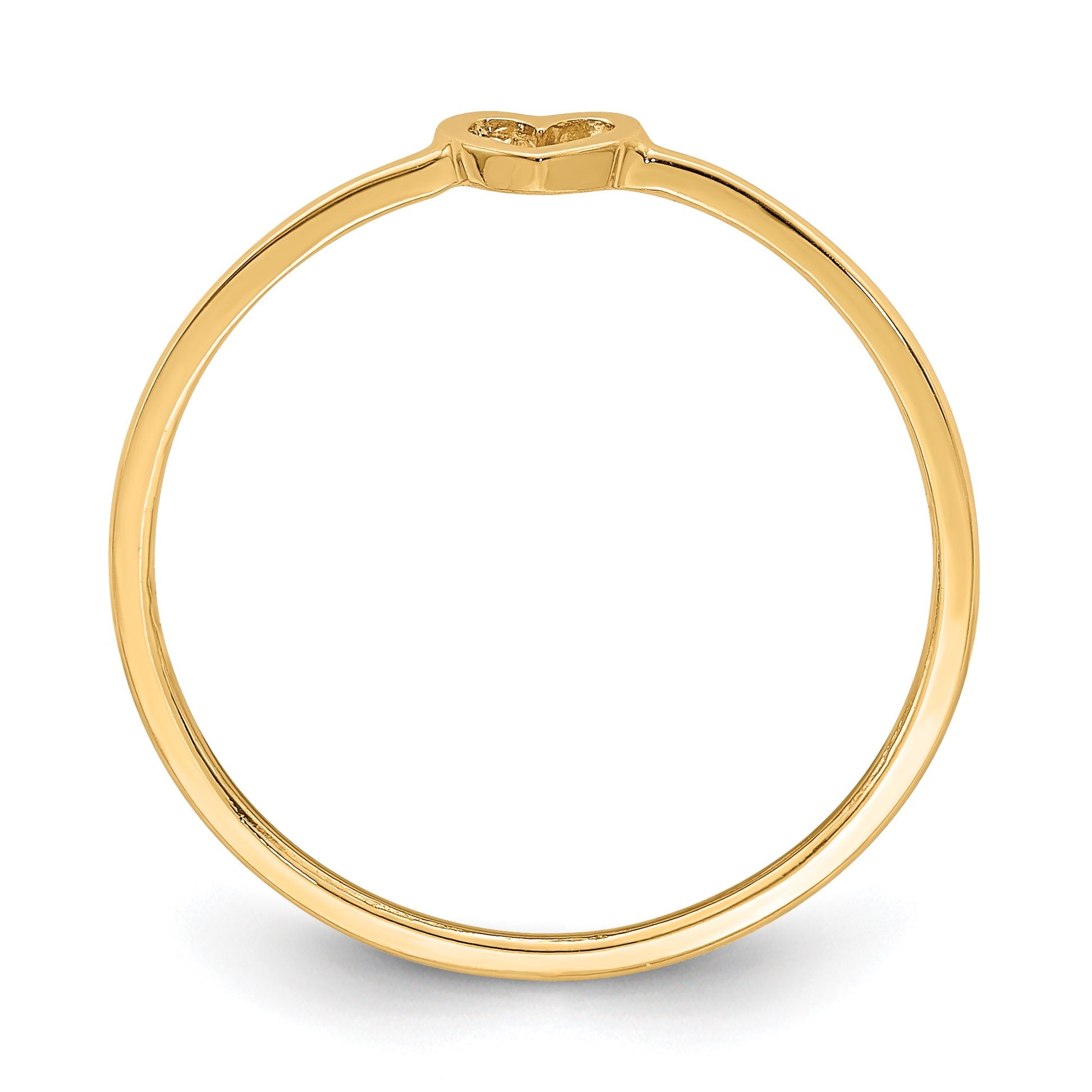 14K Rose Gold Polished Size 7 Heart Ring