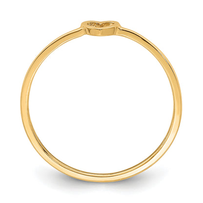 14K Rose Gold Polished Size 7 Heart Ring