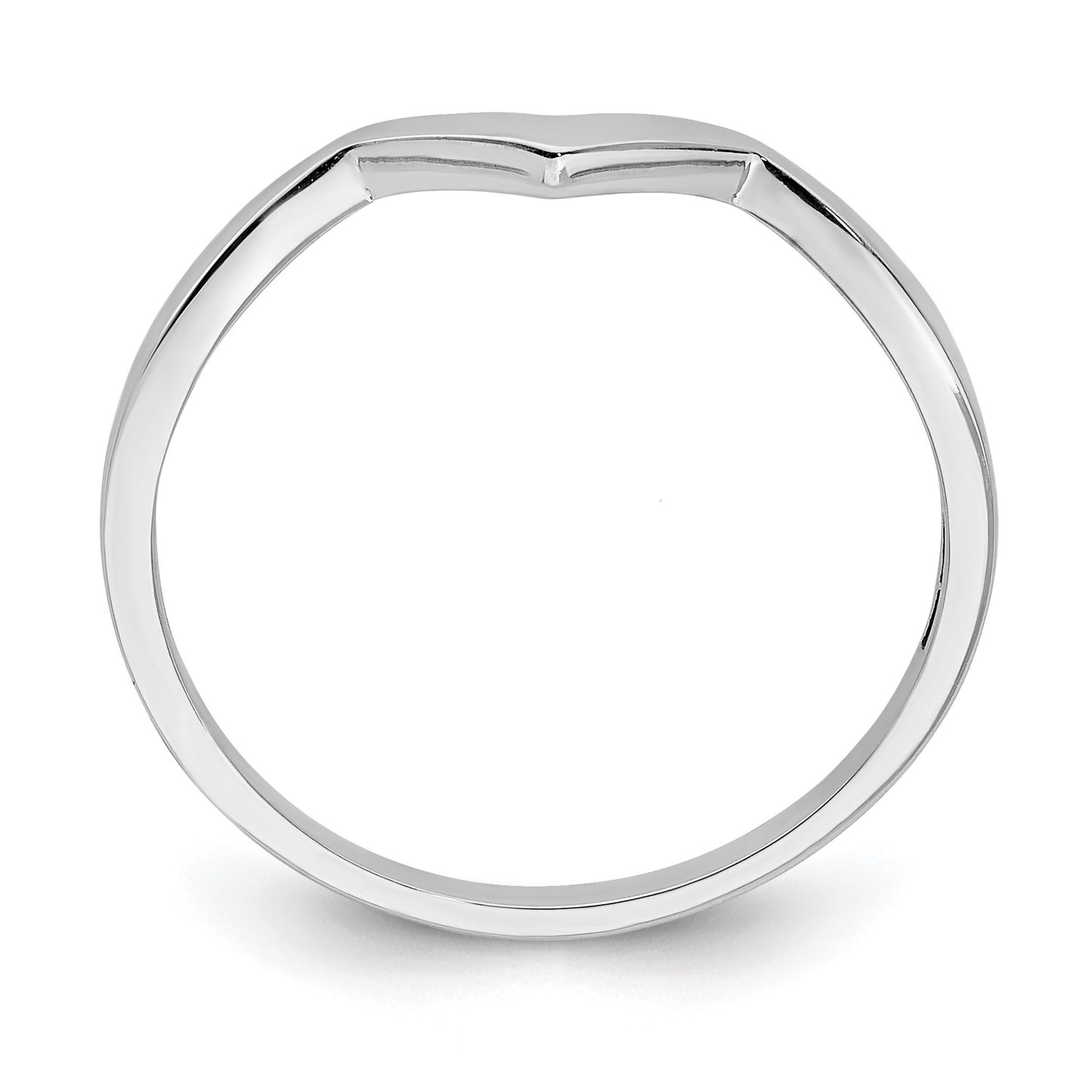 14K White Gold Zig Zag Ring