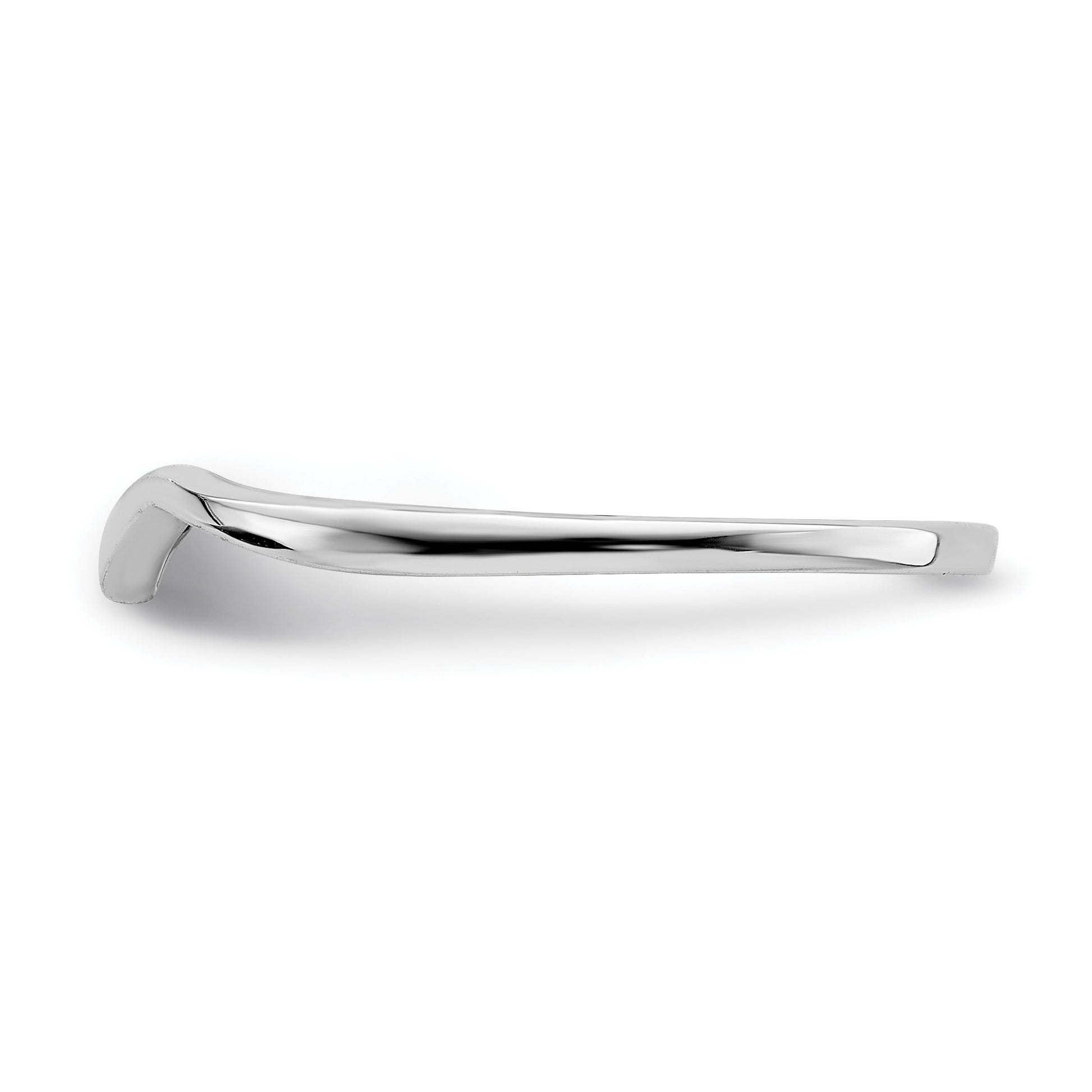 14K White Gold Zig Zag Ring