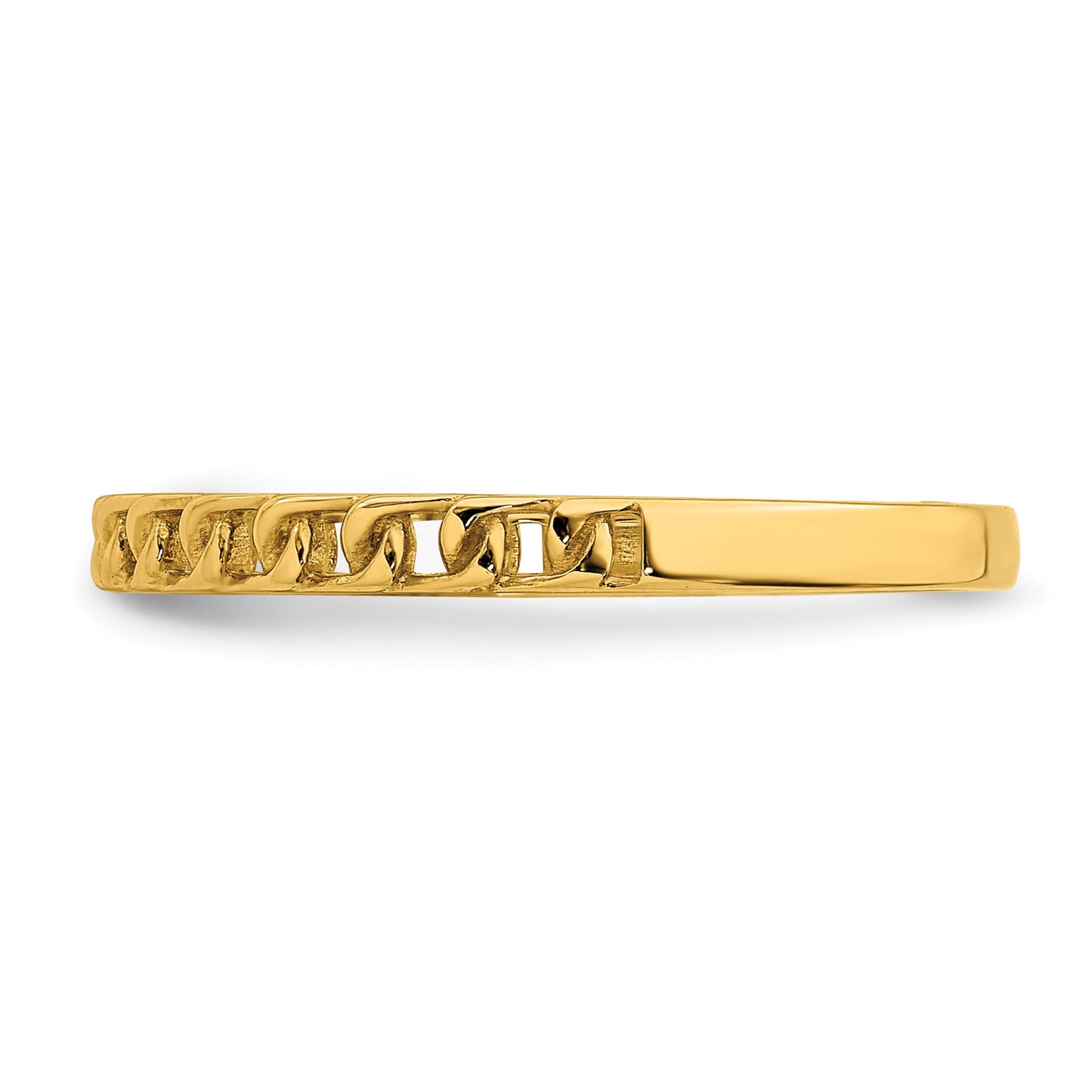 14K 1.8mm Link Design Band Size 7