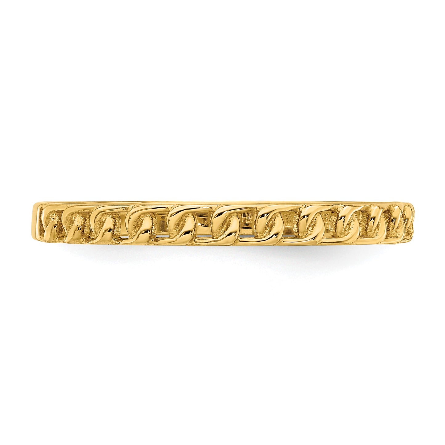 14K 1.8mm Link Design Band Size 4.5