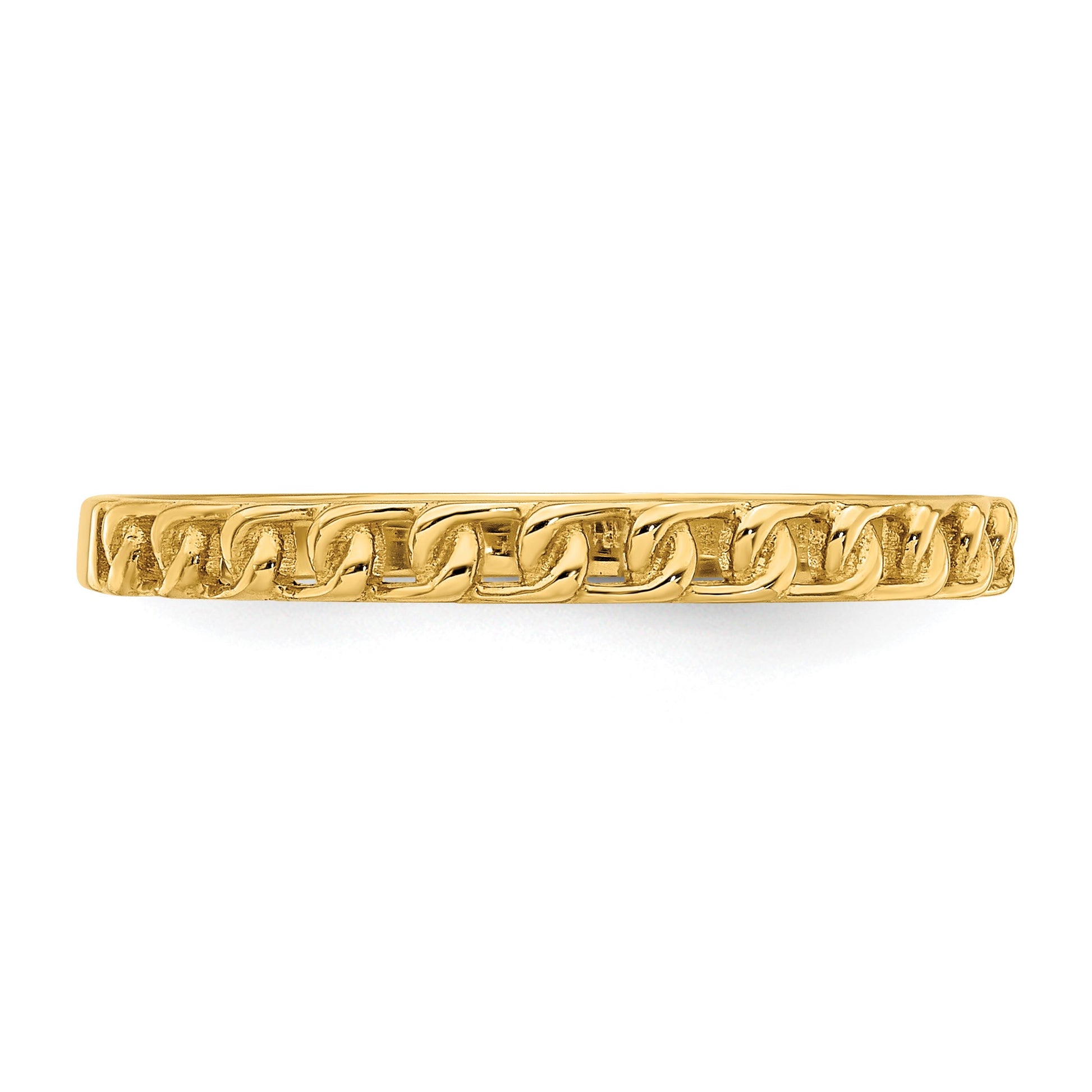 14K 1.8mm Link Design Band Size 8