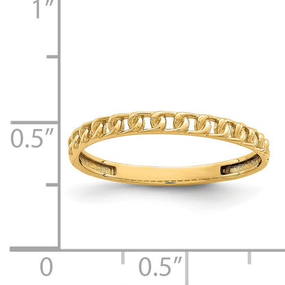 14K 1.8mm Link Design Band Size 7