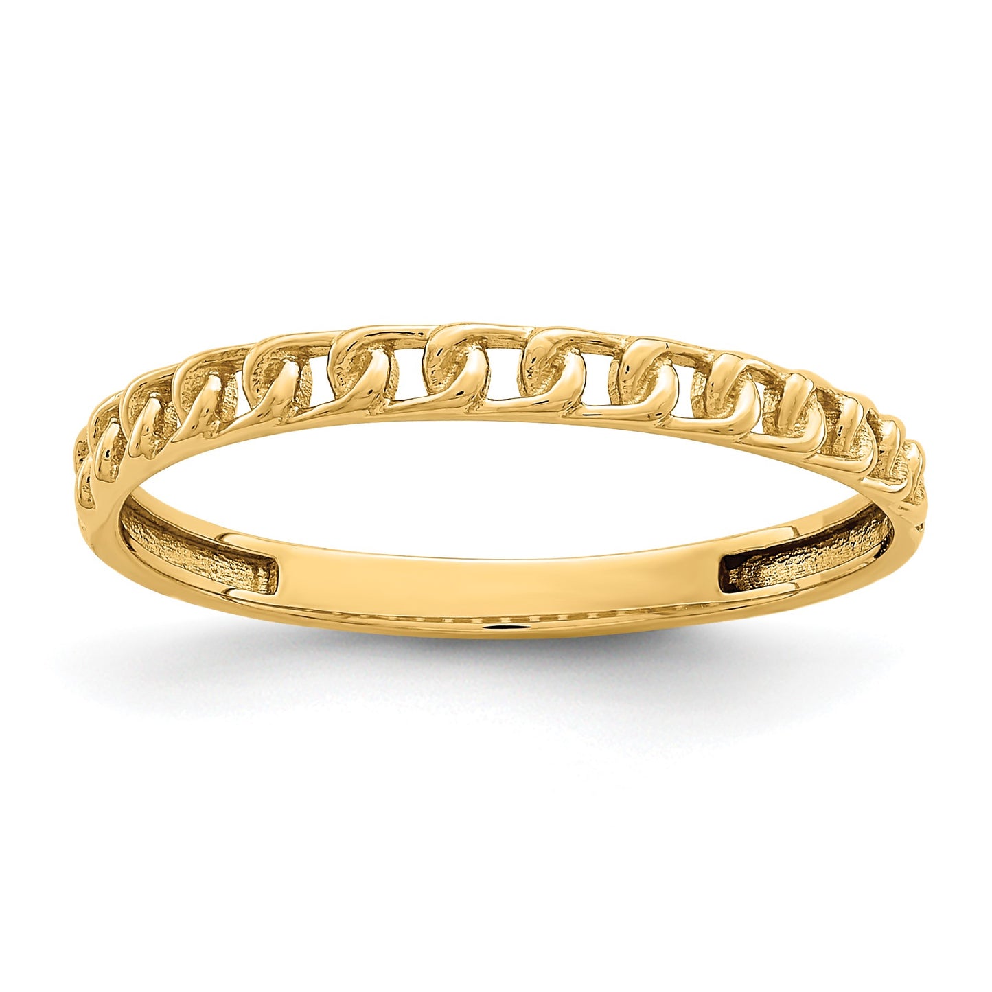 14K 1.8mm Link Design Band Size 7