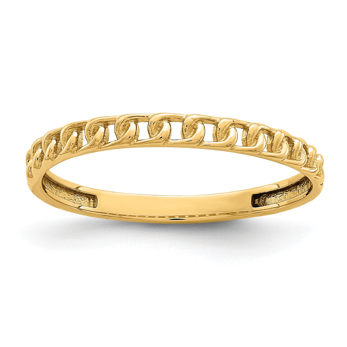 14K 1.8mm Link Design Band Size 7.5